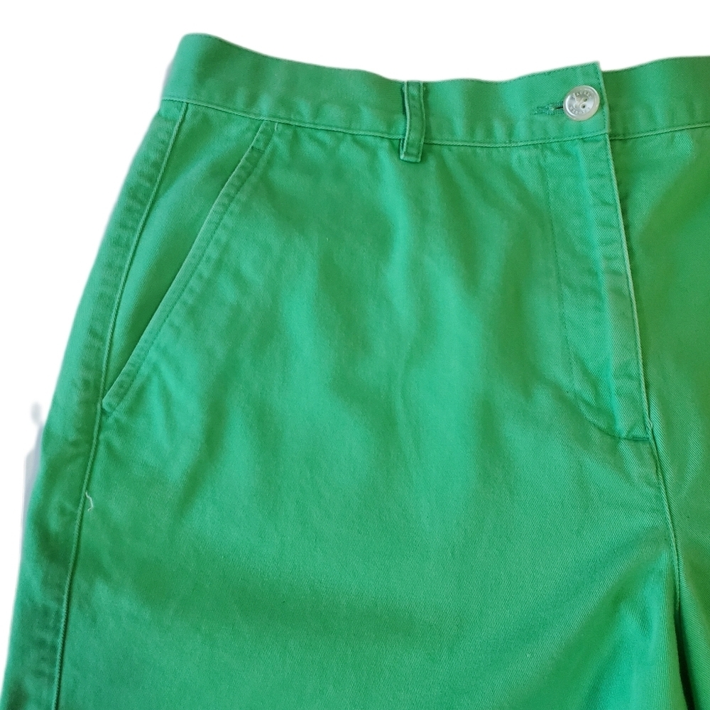 Lauren Ralph Lauren Green Khaki Shorts Women's Size 12 -  100% Cotton EUC - Picture 3 of 7